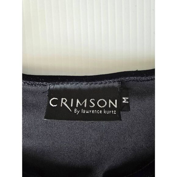 Crimson Open Front Cardigan Sz M Black - Picture 6 of 8